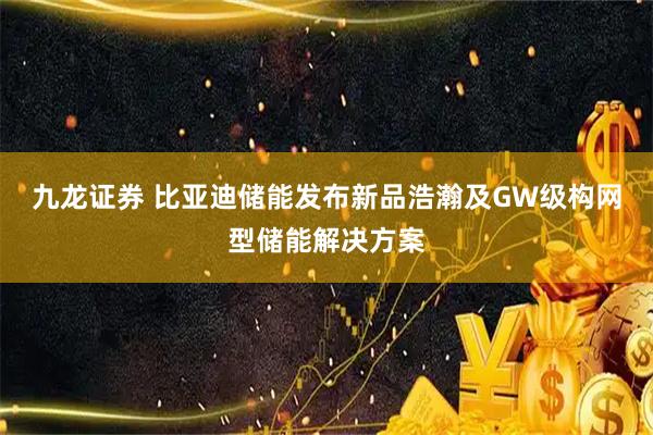 九龙证券 比亚迪储能发布新品浩瀚及GW级构网型储能解决方案