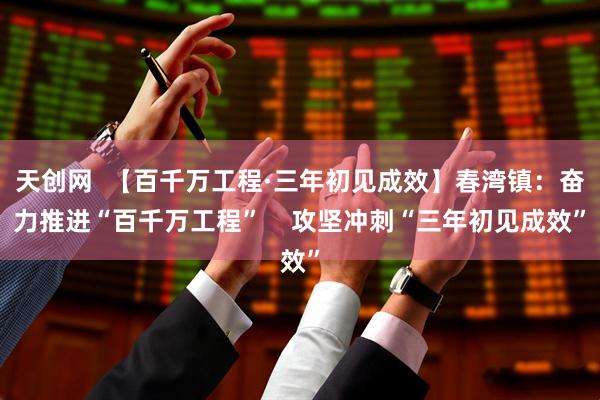天创网  【百千万工程·三年初见成效】春湾镇：奋力推进“百千万工程”    攻坚冲刺“三年初见成效”