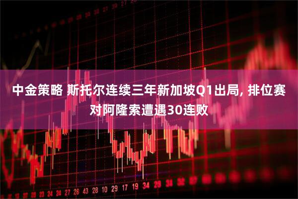 中金策略 斯托尔连续三年新加坡Q1出局, 排位赛对阿隆索遭遇30连败