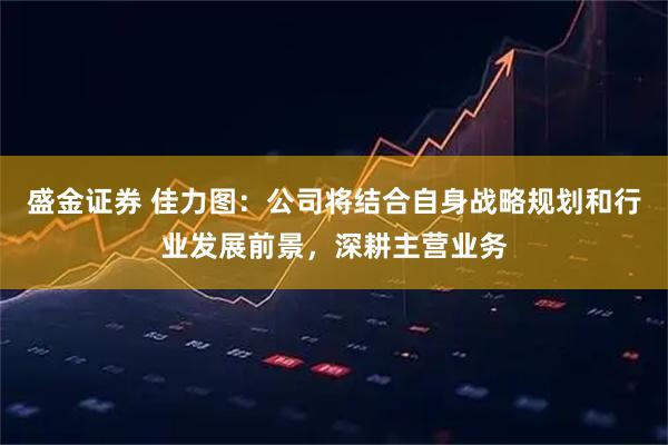 盛金证券 佳力图：公司将结合自身战略规划和行业发展前景，深耕主营业务